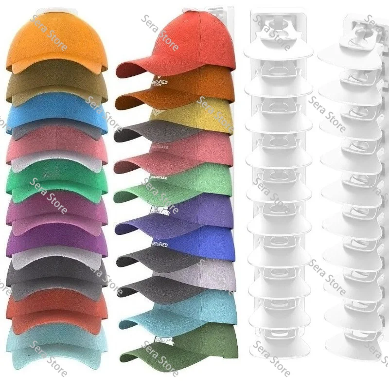 Hat Organizer No Punching Baseball Hat Storage Rack Wall-mounted Baseball Cap Storage Rack