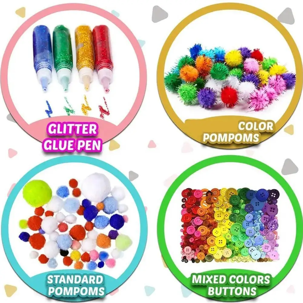 Vilten bal DIY Craft Kit voor kinderen Niet-giftig Educatief zintuiglijk speelgoed Voorschoolse kunst Ambachtelijk materiaal Hulpmiddel voor kleuterschool Speelspeelgoed
