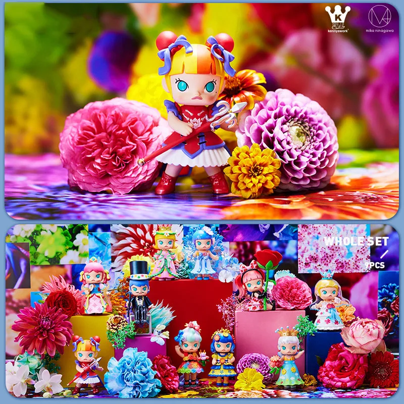 POPMART Molly Mika Ninagawa Flower Dreaming Series Blind Box Toys Guess Bag Mystery Box Mistery Caixa Action Figure Surpres Cute