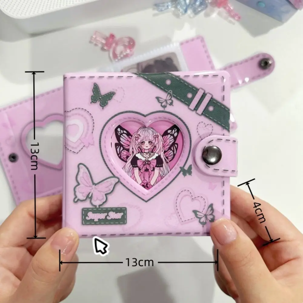 New Sweet Lace Denim Style Card Album PVC 3 Inch Idol Card Collect Book Mini Loose leaf detachable Postcard Book