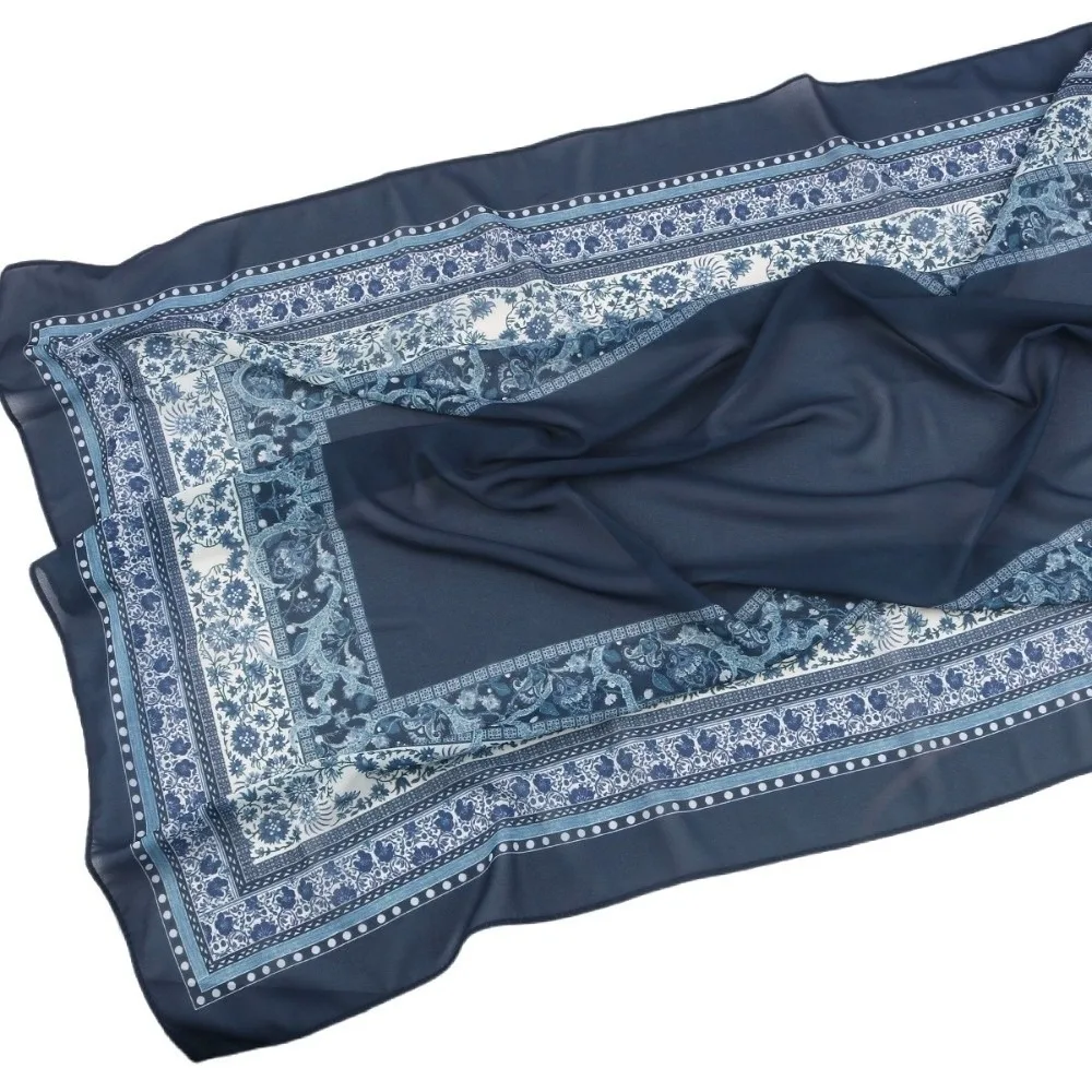 

Fashion Chiffon Ethnic Style Scarf Long Thin Islamic Turban Print 70*170cm Headscarf Daily