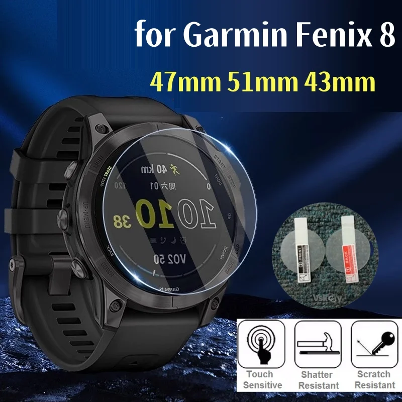 

Защитная пленка для смарт-часов Garmin Fenix 8 51 мм 43 мм Fenix E 47 мм, закаленное стекло, устойчивая к царапинам защитная пленка, 5 шт.
