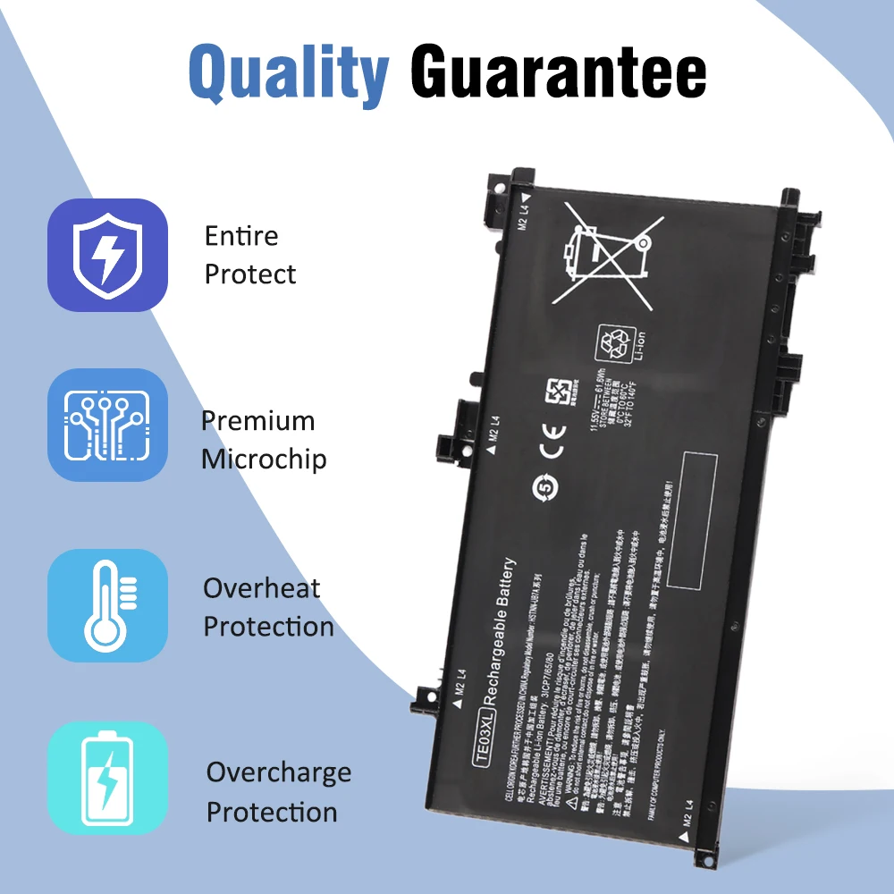 ETESBAY TE03XL For HP Omen 15-ax000 15-ax033dx 15-ax210nr 15-ax001ns Pavilion 15-bc000 15-bc008tx 849910-850 849570-541 542 543