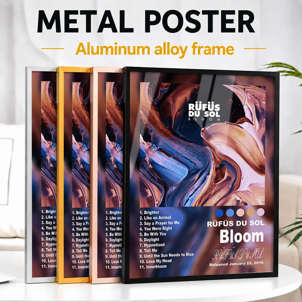 Rüfüs Du Sol Bloom Album Framed Metal Print Customized Photo Curated Sound Style Wall Art For Bedroom Thoughtful Musician Gift