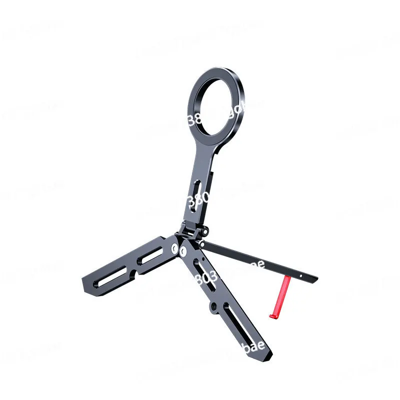 

New aluminum alloy magnetic desktop tripod mobile phone holder cross-border multi-functional foldable magnetic ring