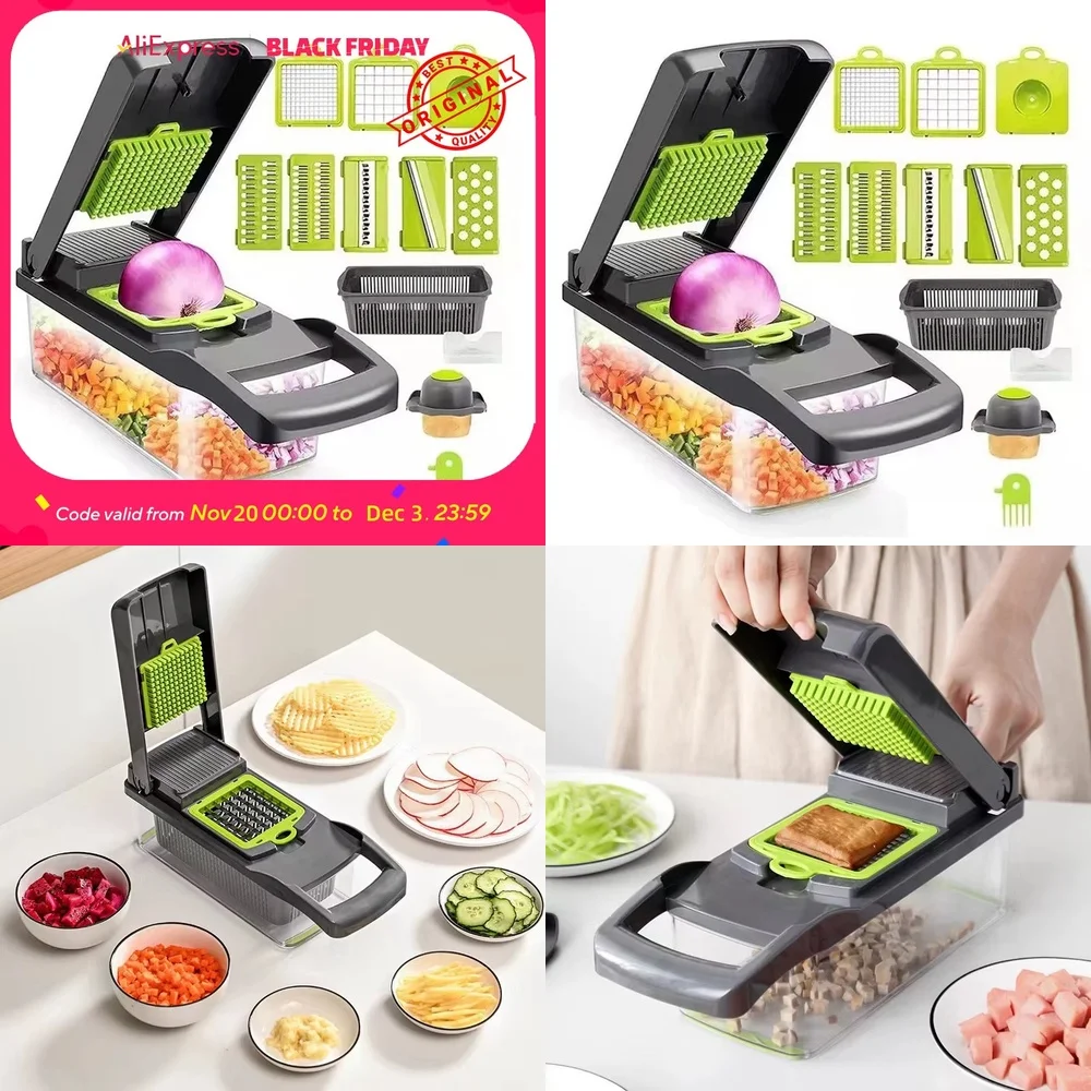 

Fruit & Vegetable Tools6 In 1 Vegetable Chopper Kitchen Mandoline Slicer Dicing Julienne Grater Multipurpose Food Cutter Slice