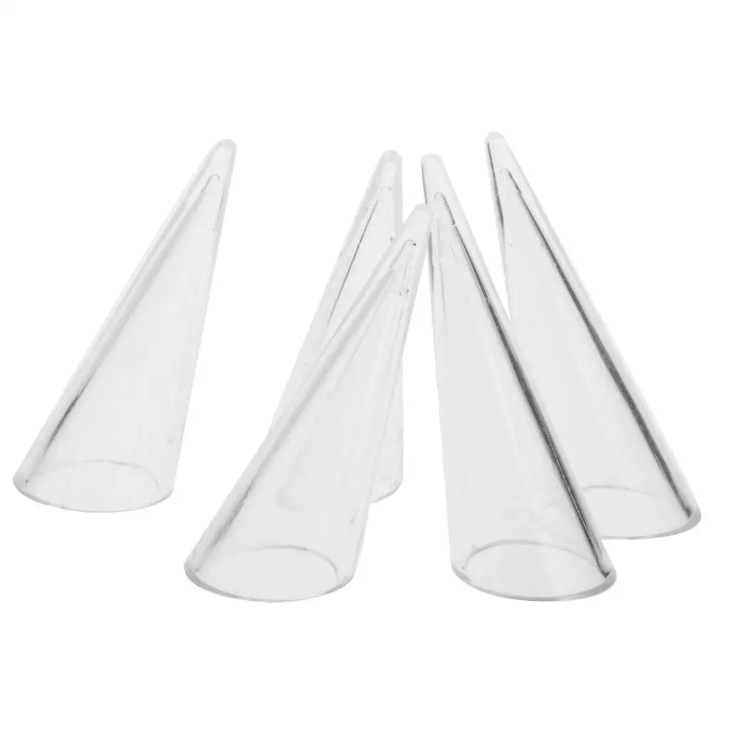 5Pcs Portable Finger Cone Model Storage Stand Rack Band Holder for Counter Top Display Showcase Shelf