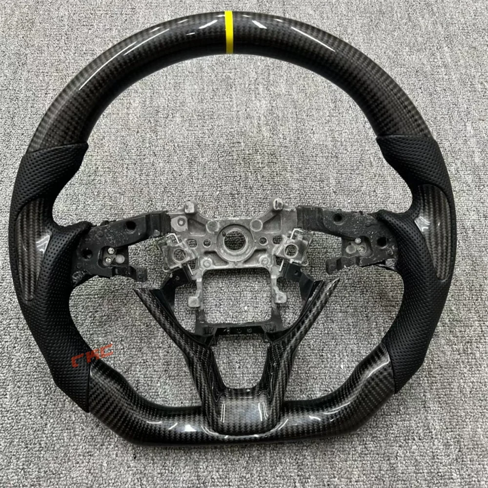 

Customized black Carbon Fiber Perforated Leather steering wheel For Honda Accord 10th 2018 2019 2020 2021 2022 2023