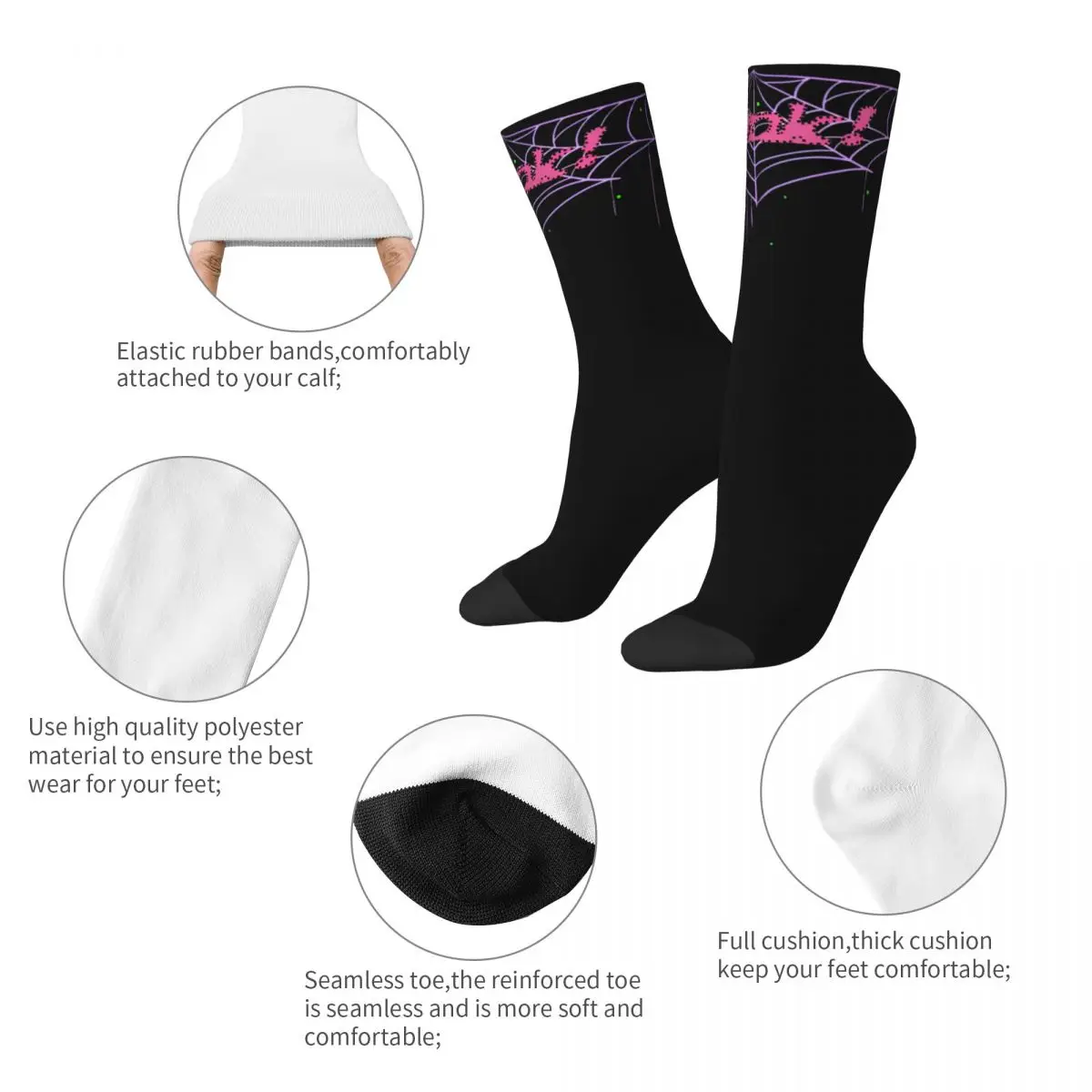 Autumn Winter Crazy Design Women Men P!nk Alecia Moore Socks Pink Singer Tour Breathable Basketball Socks