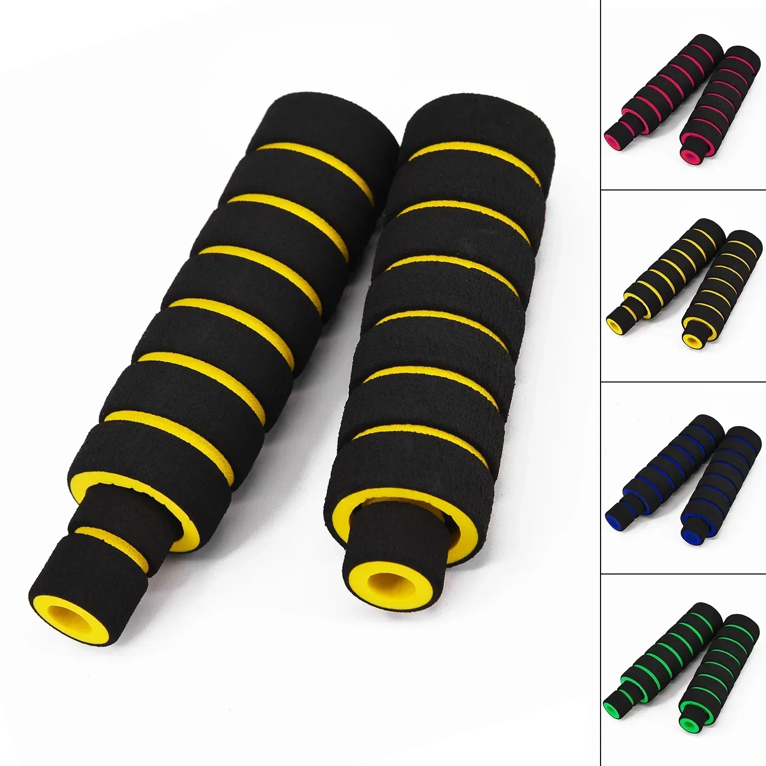 4pcs Motorcycle Bike Cycling Handle Bar Grip Brake Clutch Lever Soft Foam Cover Anti-skid -Bike Foam Cover Grips Motorcycle Part