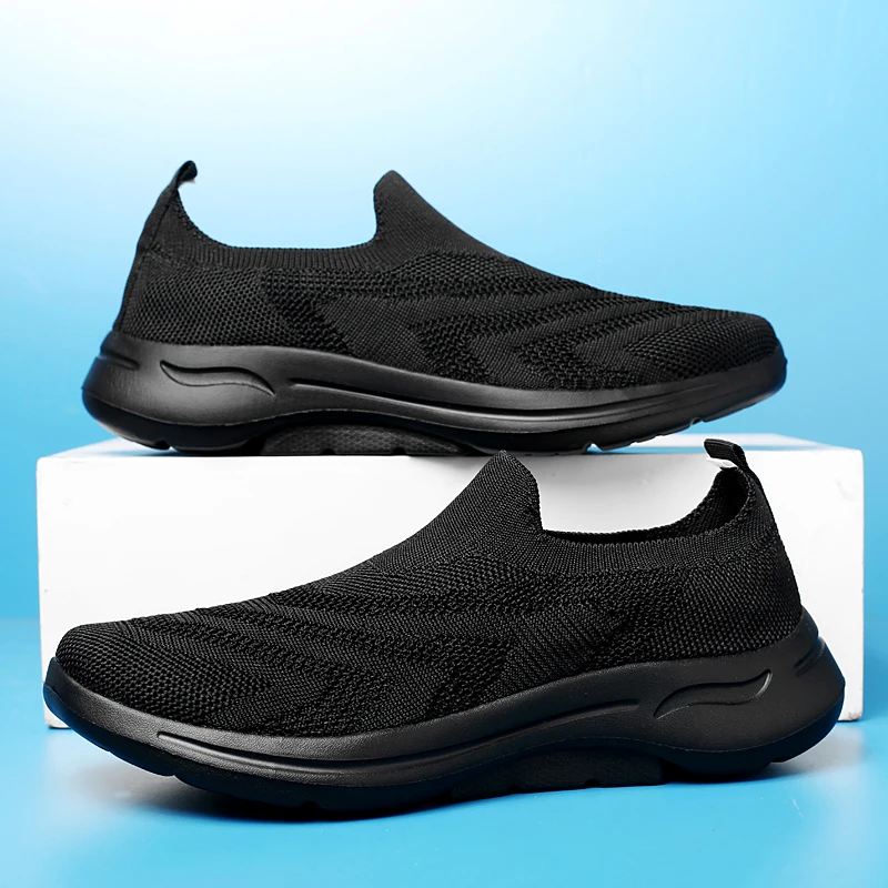 Lightweight Casual Shoes Soft Sole Women Shoes Sneakers Mesh Breathable Slip-On Loafers Big Size 35-44