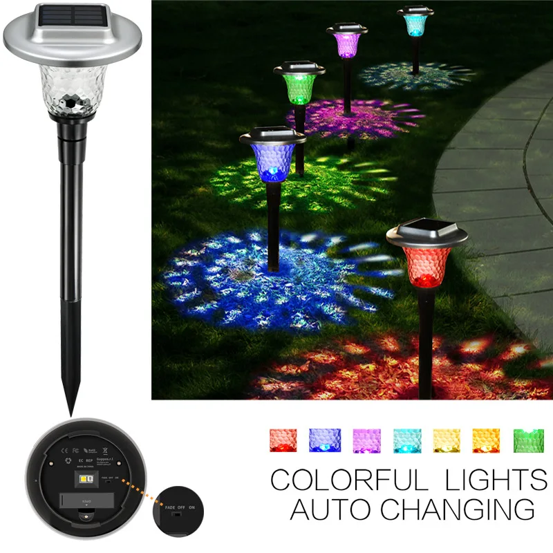 

LED Solar Coloful Pathway Lights Outdoor Street Garden Lantern Waterproof Landscape Walkway Decoration Lighting Lawn Patio Lamp