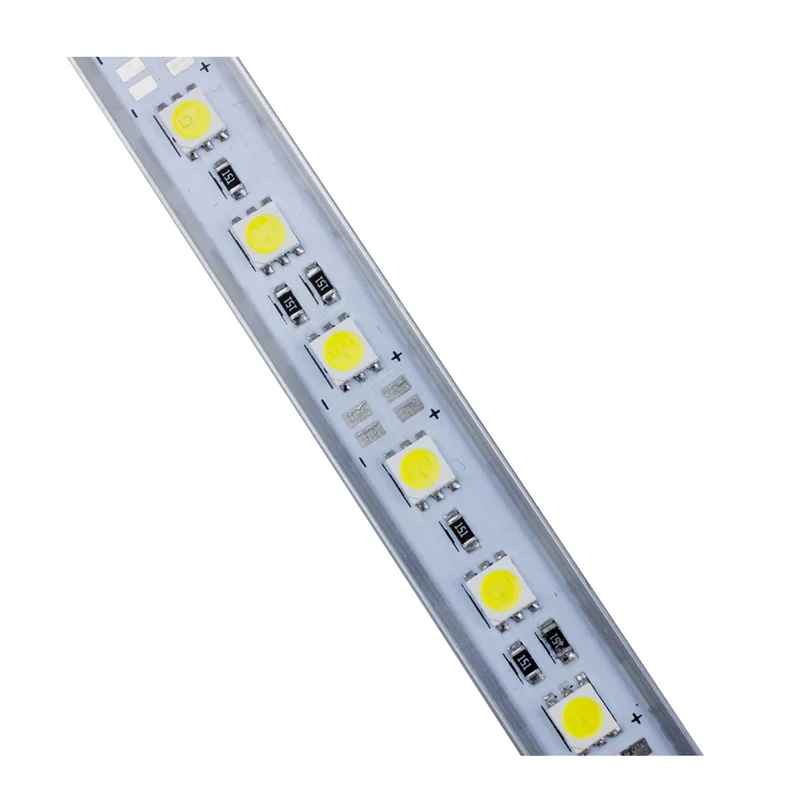 LICE-3 Pcs 50CM 5050 SMD 36 LED Day White Aluminium Rigid Strip Bar Light Lamp