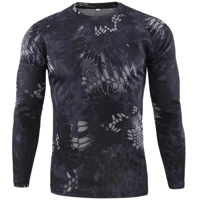 3D-Druck, Herren- und Damenmodell, T-Shirt mit Rundhalsausschnitt, Camouflage-Muster, Sport- und Fitness-T-Shirt, schnelltrocknend, langärmelig, für Camping, Abenteuer, Radfahren, Wandern und Training. – Detail 17
