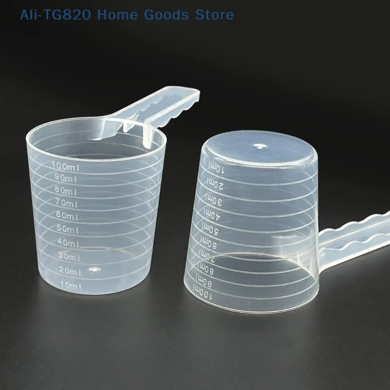 [TG820]Transparent Pet Measuring Spoon With Scale Plastic Dog Cat Feeding Shovel Pet Tableware Supplies 50g 100ml