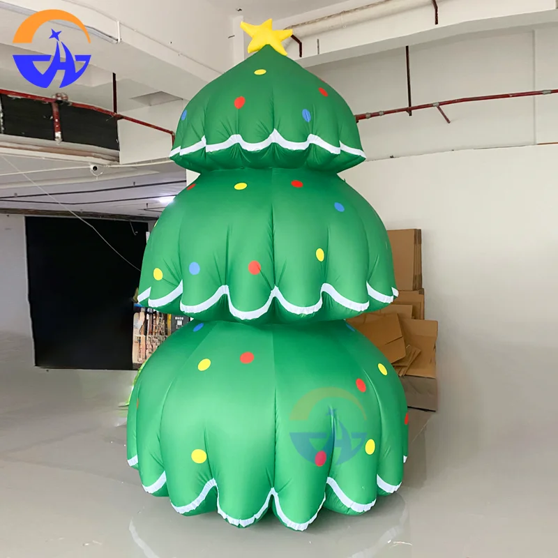 Grande modelo de árvore de Natal inflável Decoração de atmosfera festiva de quintal ao ar livre de Natal