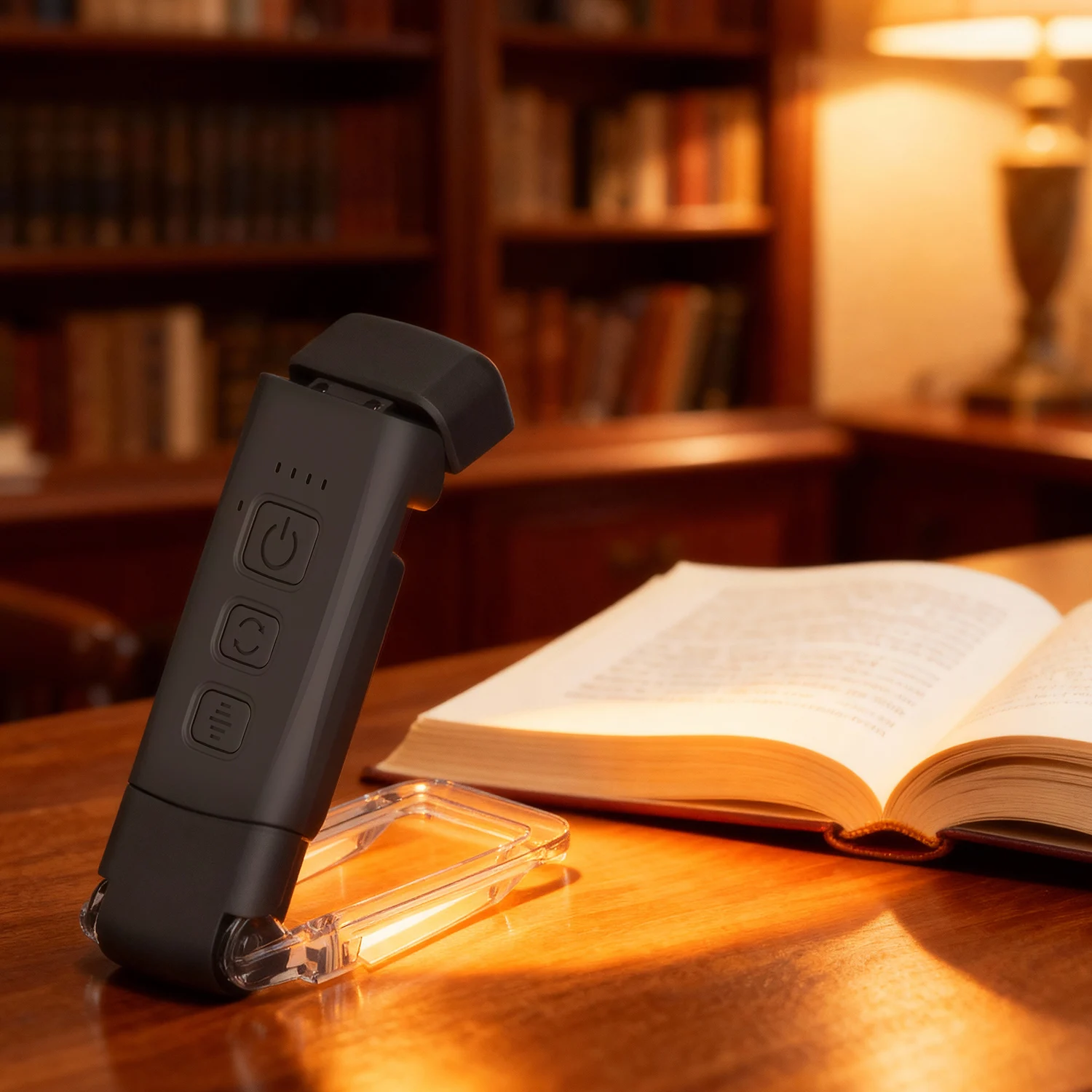 9-LED-Mehrwinkel-Lese-Clip-Leuchte mit Batterieanzeige, automatischem Abschalt-Timer (30/60 Minuten), 3 Farben und 5 Helligkeiten, flexible Gans