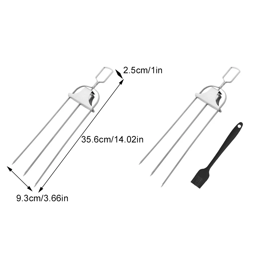 Chicken Wing BBQ Fork,Wing Rails for Grilling Chicken Wings,BBQ Grilling Tool Set for Outdoor Picnic Camping Barbecue for Home