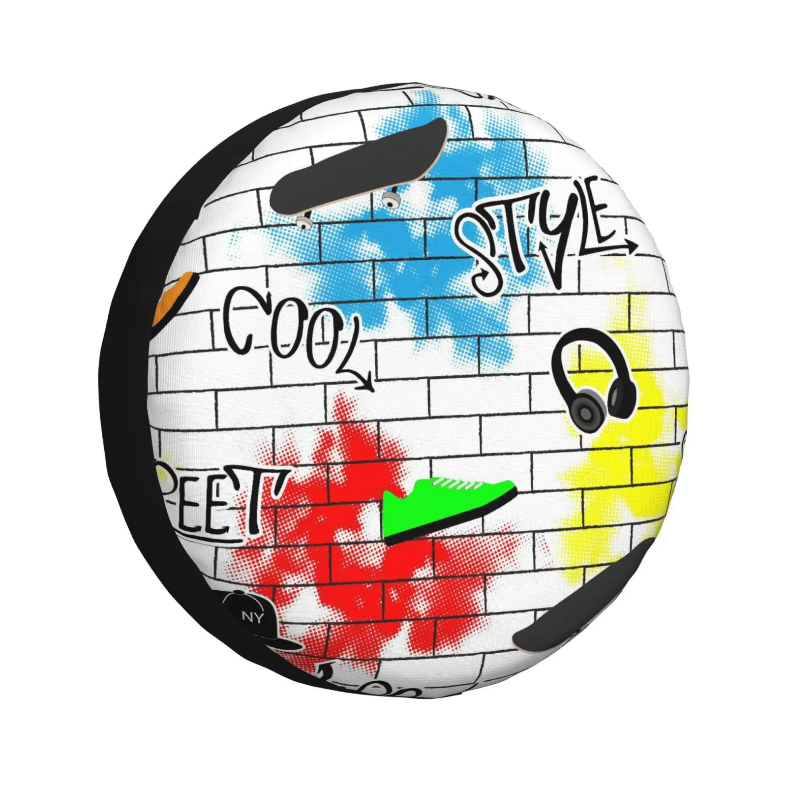 

Чехол для запасного колеса с абстрактным 3D-печатным узором, универсальный защитный чехол для колес 4WD 4x4SUV, автомобильные аксессуары 14 "15" 16 "17