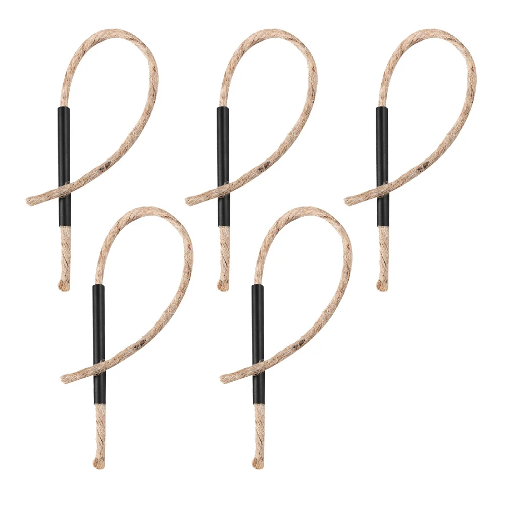 5Pcs Camping Fire Rope Wax Infused Natural Cord Reliable Ignition in All Conditions for Stove Grill Campfire Flame Setup