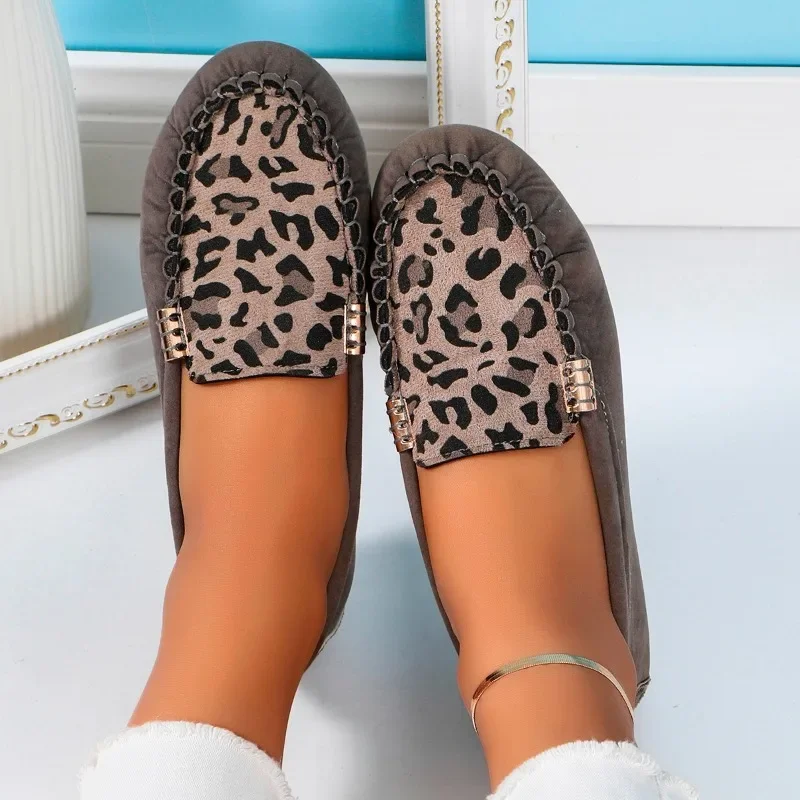 Leopard Flats donna mocassini scarpe Casual Sport Sneakers autunno moda 2024 New Walking Cozy Shoes Brand Dress Mujer Zapatos