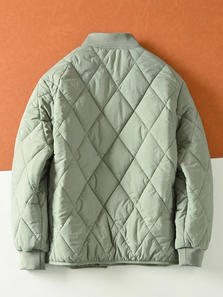 Warm Lightweight Quilted Cotton Jacket Ball Collar Winter Men's Women's Comfortable Windproof Cold-resistant Layering Cotton ...