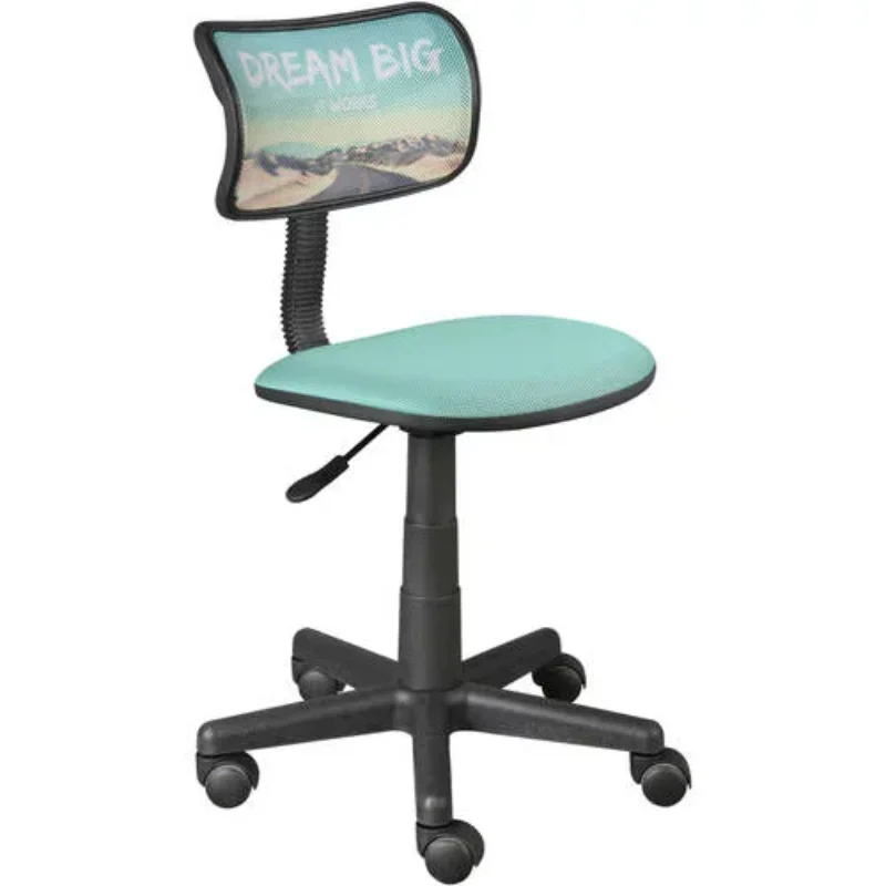 

Task Chair with Adjustable Height & Swivel, 225 lb. Capacity, Blue Print office chair office furniture barber chair