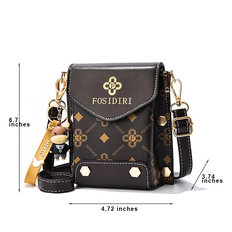 Women‘s Bag 2023 Trend Small PU Leather Printing Crossbody Bag Fashion Coin Purses Handbag Female Phone Shoulder Bag