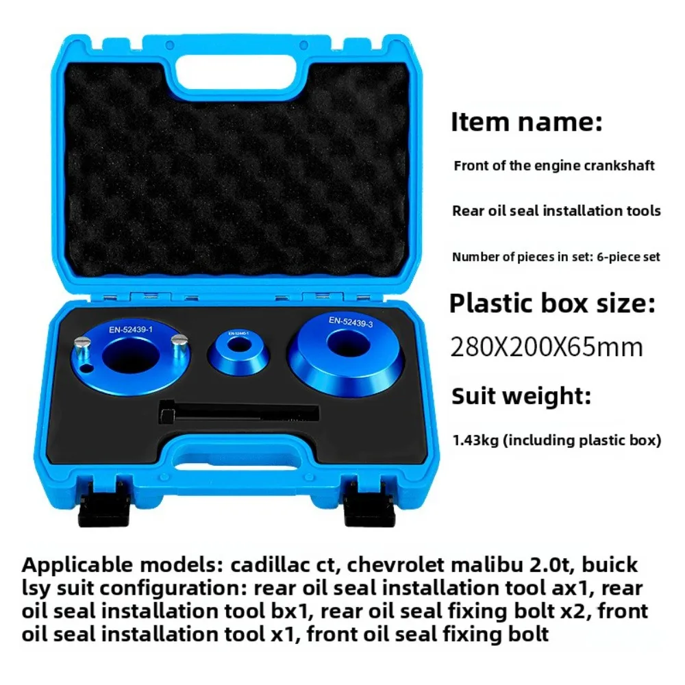 Crankshaft Front Rear Oil Seal Kit with Installer Tool Set for Engine Service - Front Seal Rear Main Seal with Storage Case