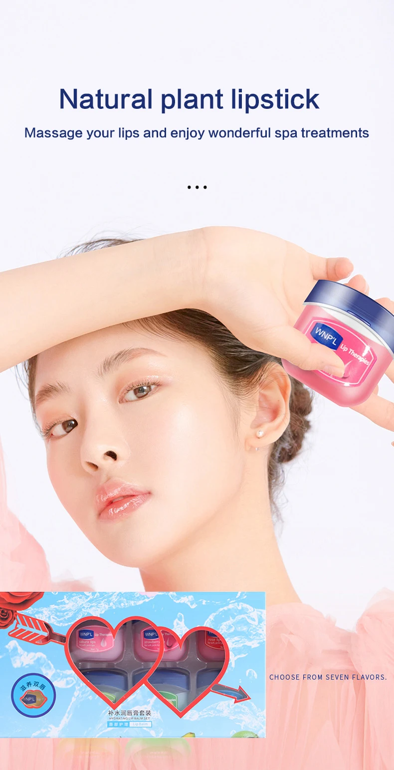 4/6/8 stücke Feuchtigkeitsspendende Lip Balm Set Bleaching Feuchtigkeitsspendende Basis Natürliche Pflanzen Basis Feuchtigkeitsspendende Riss Lippen Pflege Gelee Feuchtigkeitscreme – Detail 1