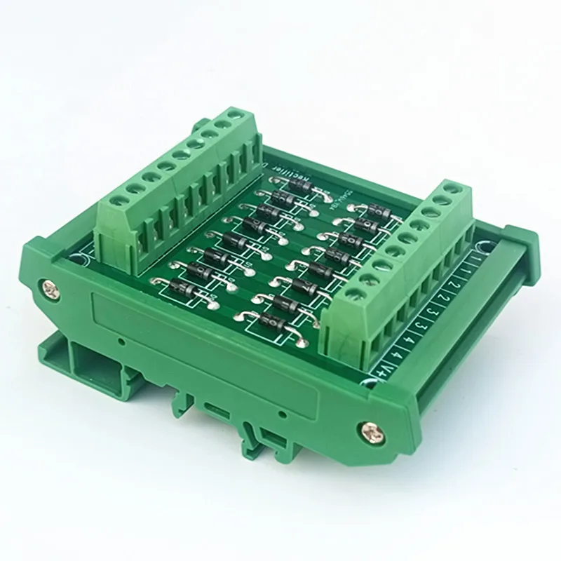 DIN Rail Mount 1N4007 1 Amp 1200V  Diode Array Module Board