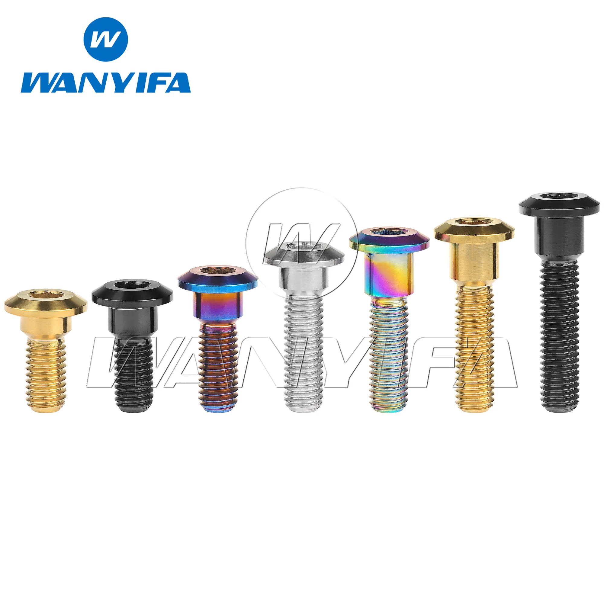 

Wanyifa Titanium Bolts M8x20 22 25 30 33 35 40mm Screws Hex Socket Head for Motorcycle Yamaha Disc Brake Screw Refit Bolt