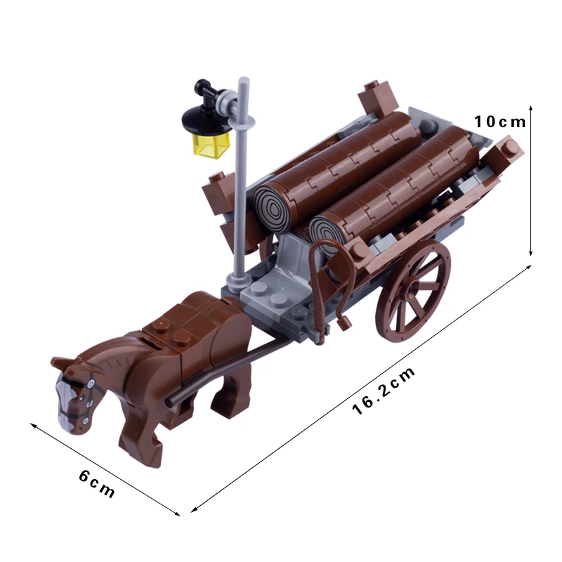 MOC Chariot Building Blocks Toys Agricultural Vehicle Soldier Carriage Prison Van DIY Accessories Compatible Kids gifts