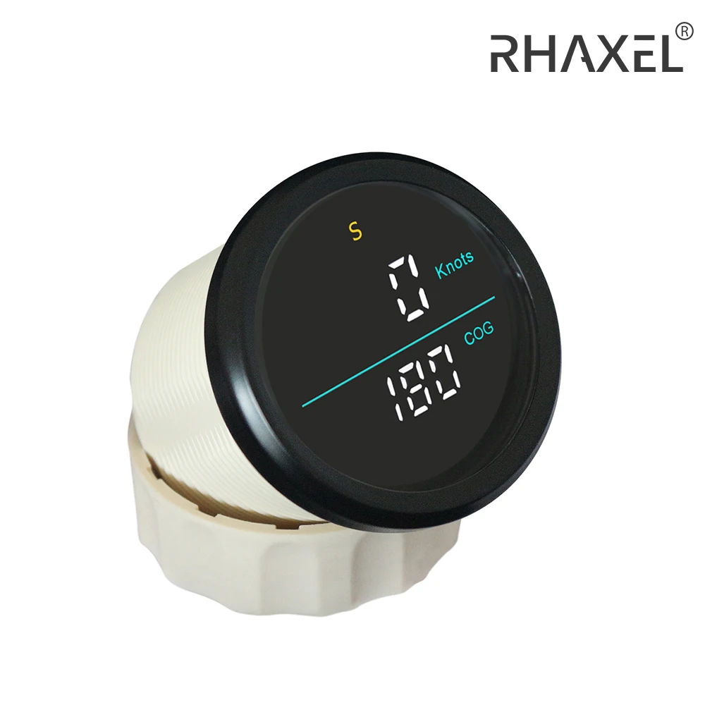 

RHAXEL 52mm Digital Universal GPS Speedo Gauge 0-999km/h mph konts with Compass 12V 24V for Yachts Vessels Tractor