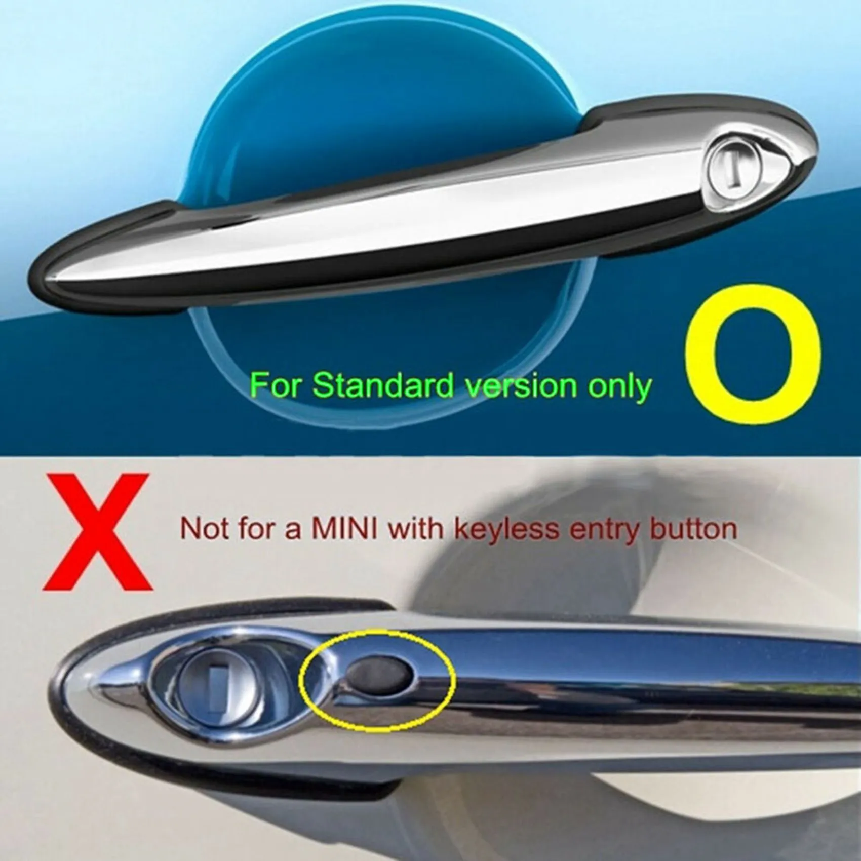 أغطية باب السيارة كسوة ، تناسب مصغرة R60 coper S Cooper S ، موديلات 11-16 ، 4 مقابض لكل مجموعة