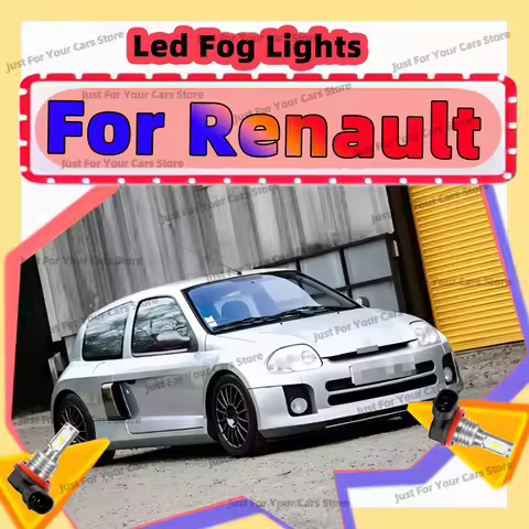 2x For Renault Logan 1 2 2004-2015 Modus 2004-2013 Talisman 2012-2016 Duster Sandero LED H8 H11 FogLight Bulb 6000K Car DRL Lamp