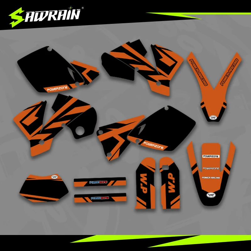 

Sawrain Motorcycle Graphics Backgrounds Decal Stickers Kits for KTM EXC XCW SXF 01-02SXF 02EXC