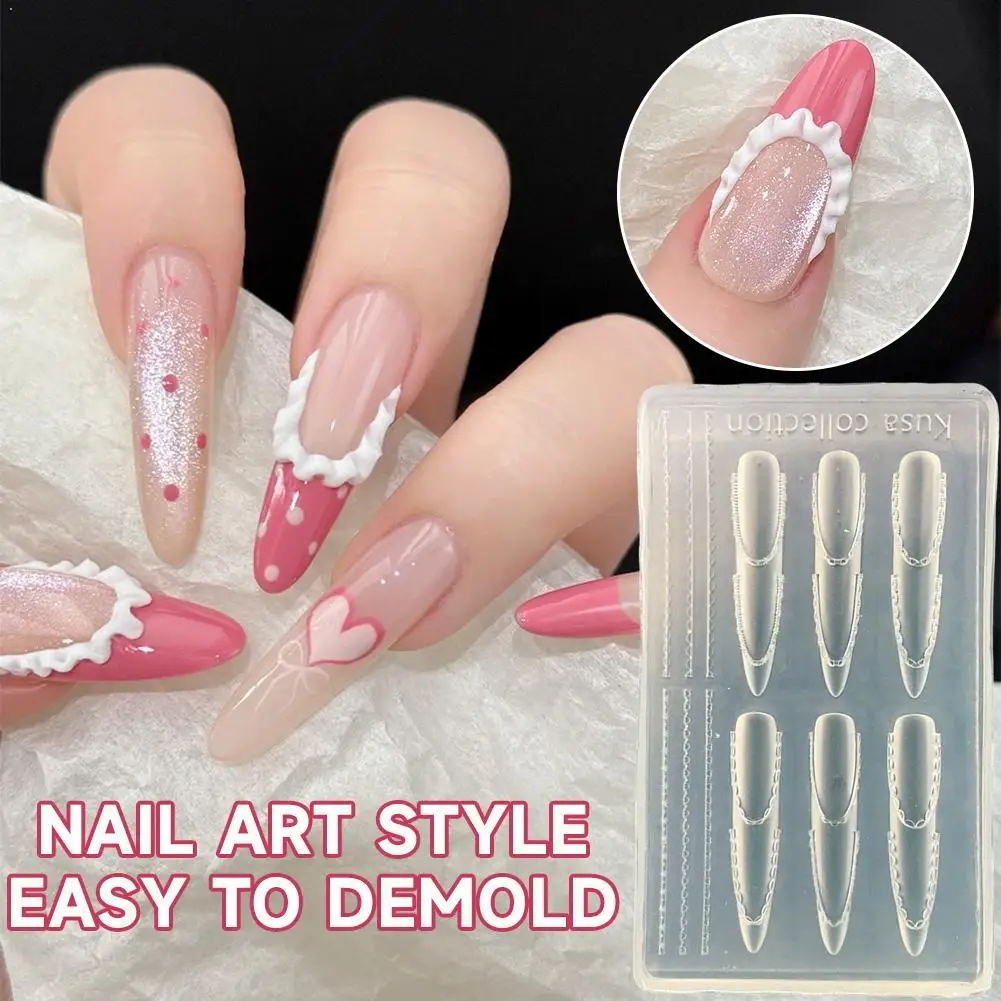 3D Buttons Nail Art Mold Silicone Cute Nail Tool Women DIY Manicure Multi Shapes Button Small Model Resin Buckle Supplies