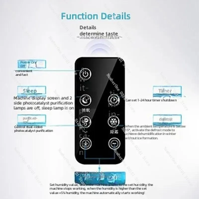 Dehumidifier Household Silent Drying Machine Basement Moisture Absorber For Home Room Air Dryer Remove Humidity Back To