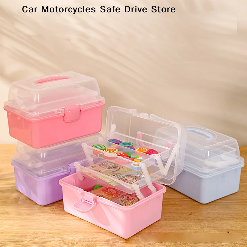 

【CM】Многослойный органайзер для детских аксессуаров для волос: резинки, заколки, карточки, ручки, канцелярские принадлежности, милая шкатулка для украшений для девочек