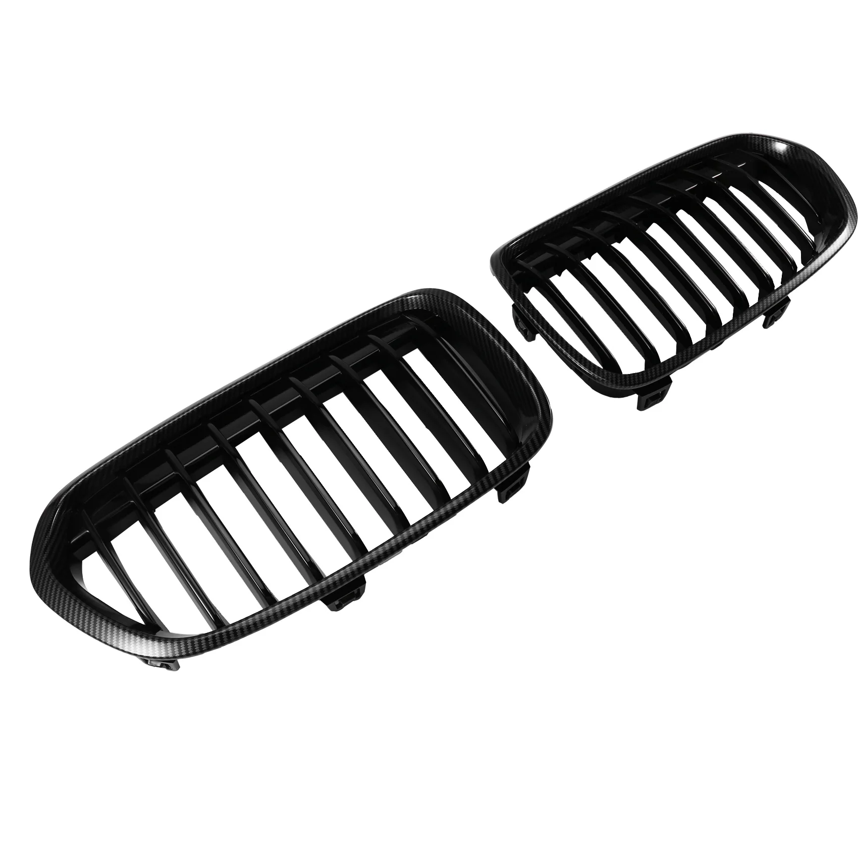 

For BMW F52 1 Series 4D 2016-2020 Compatible 2X Carbon Fiber Style Car Front Kidney Grille Bumper Grille Grill