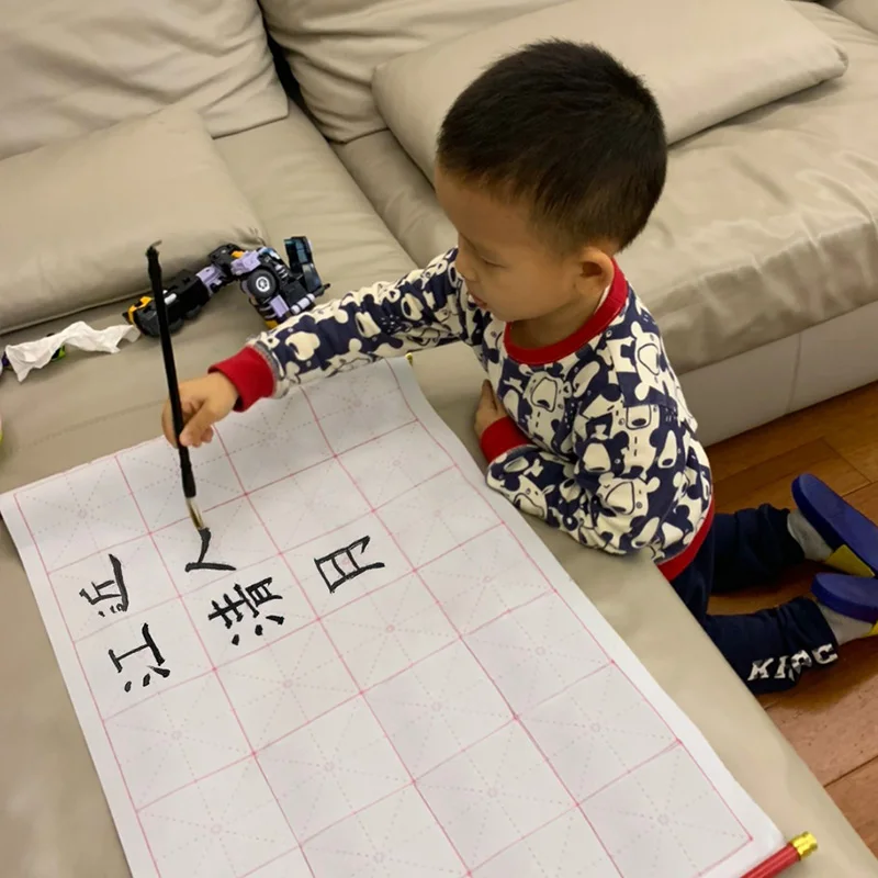 Basic Calligraphy Water Writing Cloth Set Reusble Water Writing Cloth Set Students Chinese Brush Calligraphy Practice Copybooks