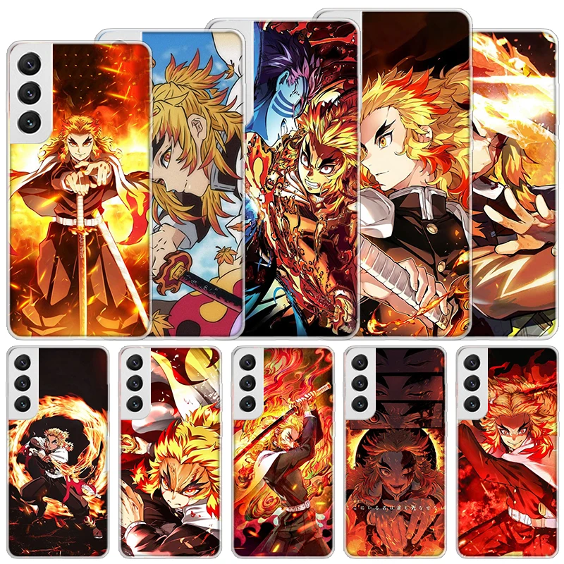 Demon Slayer Rengoku Kyoujurou Soft Case For Samsung Galaxy S24 S23 S22 S21 Ultra S20 FE S10 Plus Phone Cover S9 S8 + S10E Funda