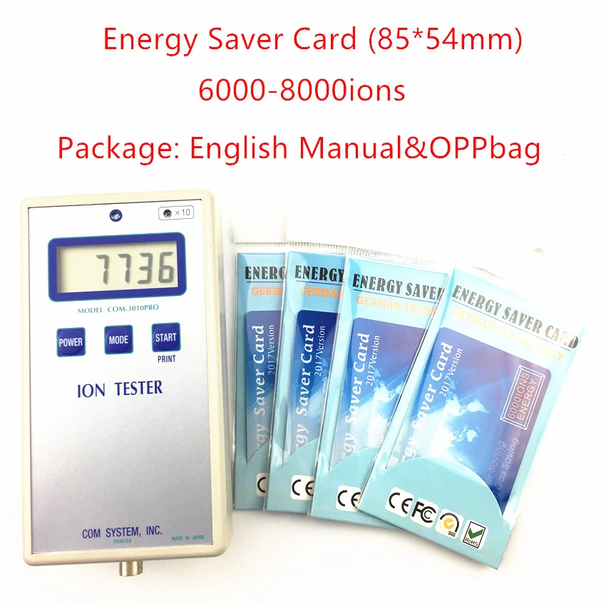 CAMAZ Energy Saver card with 6500ions and manual packageEMF Protection