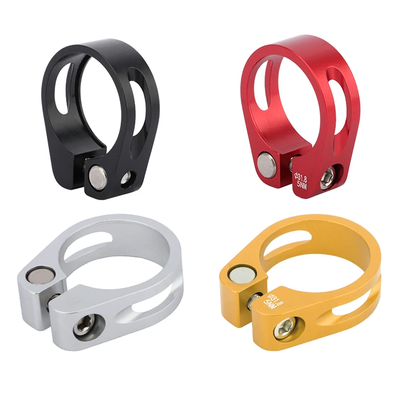 MEROCA Aluminum Alloy Bicycle Seat Tube Clamp For 27.2mm/30.9mm/31.6mm Mountain Bike Seat Tube Clamp