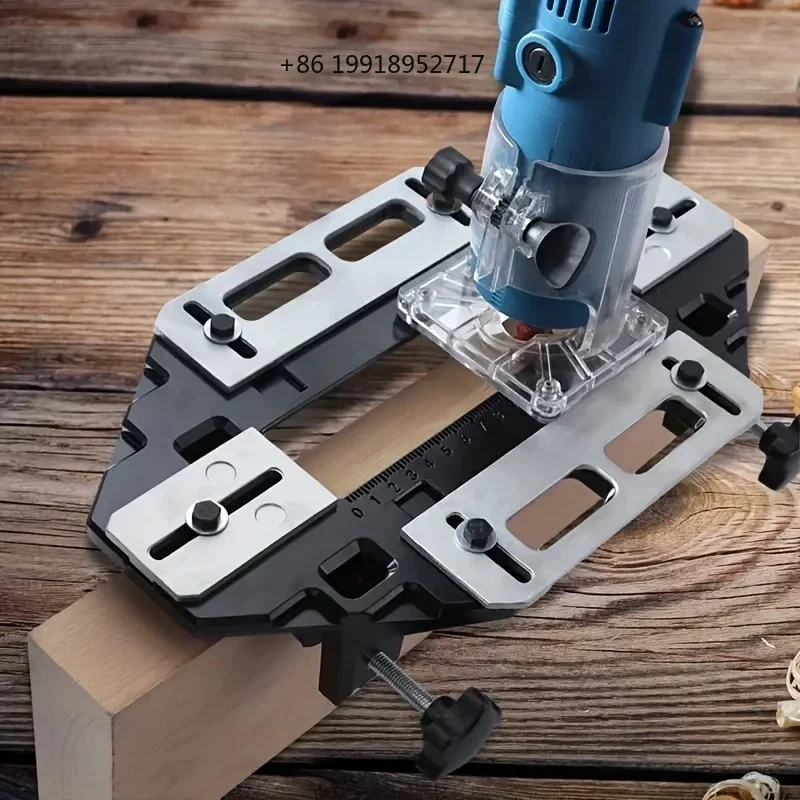 Aluminum Alloy Door Hinge Jig, Woodworking Hole Opener, Slotting Locator, Flexible Wooden Door Hinge Hole Guide, Hinge JJ243