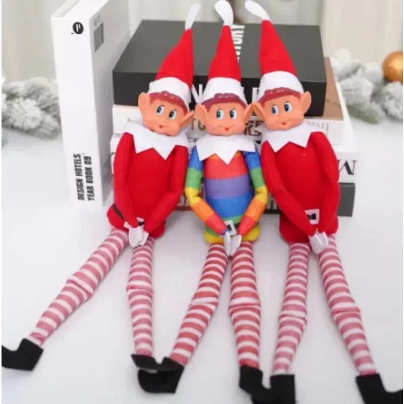 42cm Christmas Elf Doll for Kids Mini Toy Elf Dolls for Christmas Poseable Little Elf Xmas Tree Table Christmas Ornaments