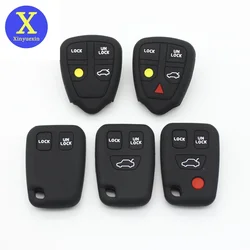 Xinyuexin 2/3/4/5Button Silicone Car Key Cover Case Fob for Volvo S40 S60 S70 S80 V40 V70 XC90 XC70 1998-2005 keychain accessory
