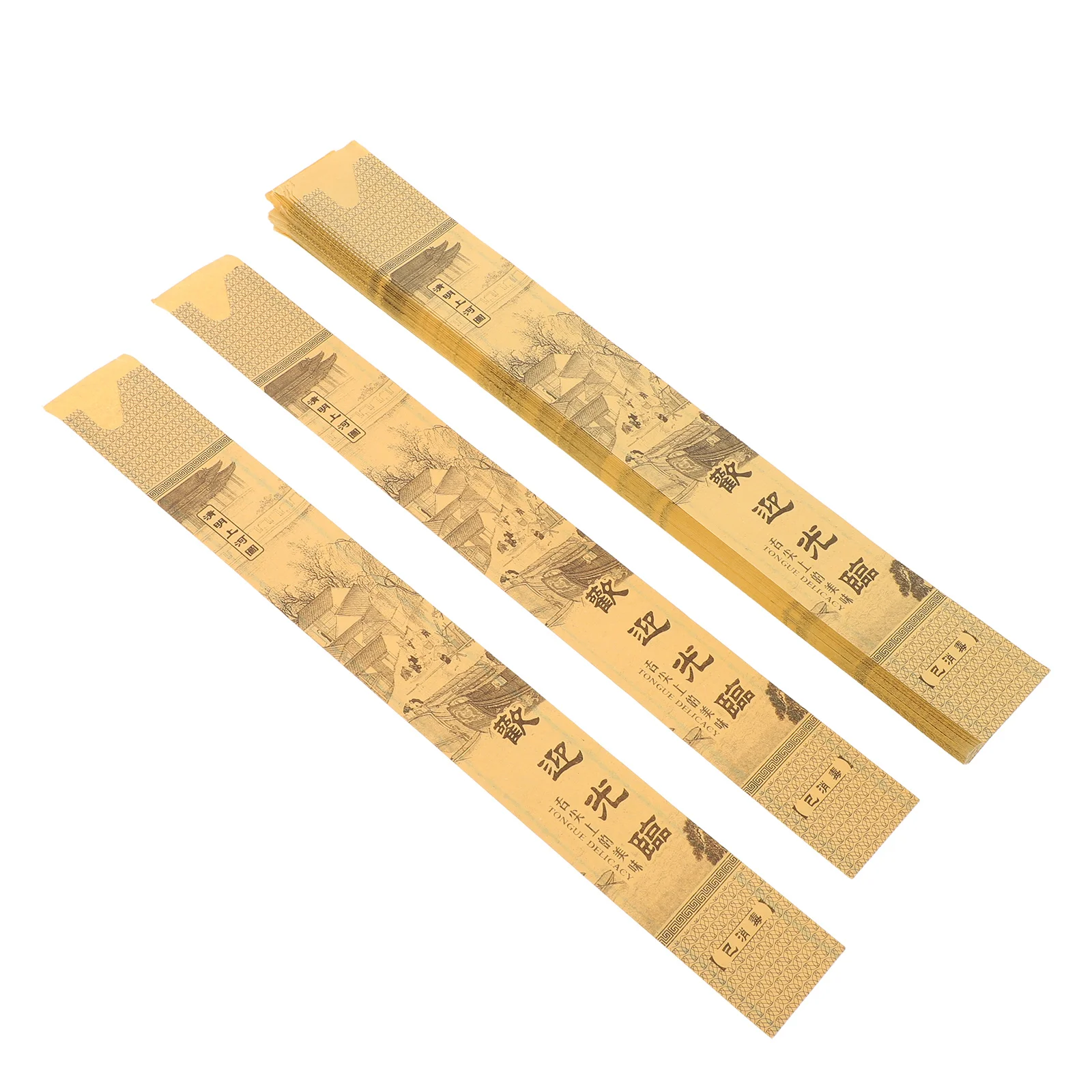 1000pcs Japanese Chopstick Packaging Kraft Paper Sleeves Disposable Utensil Bags For Restaurant Sushi Shop Home Dining Storage