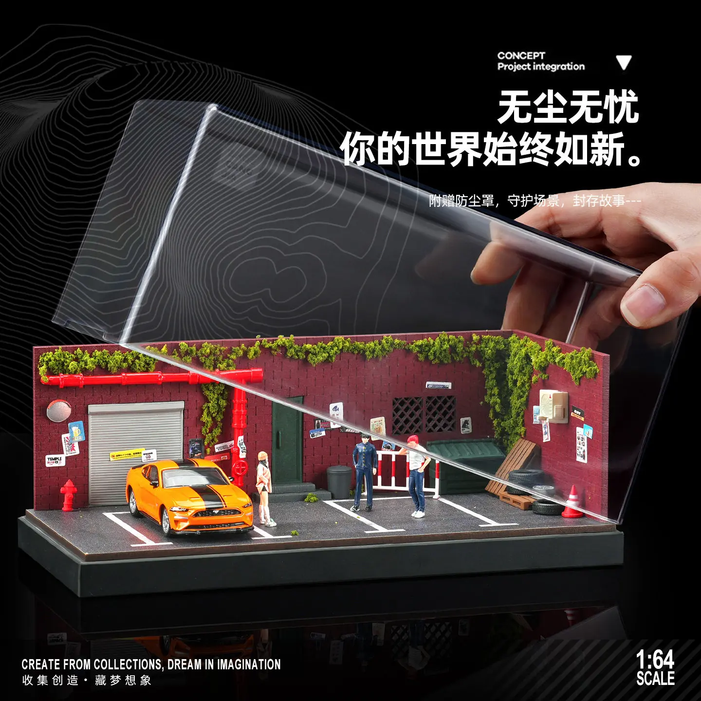 Old Warehouse Parking Lot 1/64 Scale Die-Cast Car Model Display Box Holiday Gift Set view 3